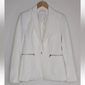 Veronica Beard Scuba Dickey Jacket Blazer White Size 0 Career Womens